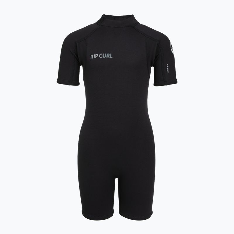 Costum de înot pentru copii Rip Curl Groms Trad 2/2 mm Back Zip Springsuit black 2