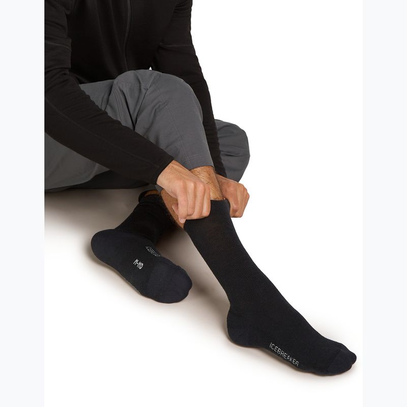 Șosete pentru bărbați Icebreaker Merino Lifestyle Light Crew black 4