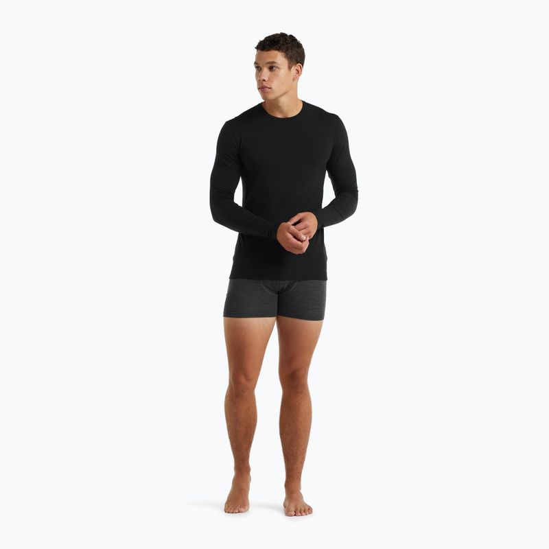 Bluză termică pentru bărbați icebreaker Merino 150 Anatomica Crewe black 2