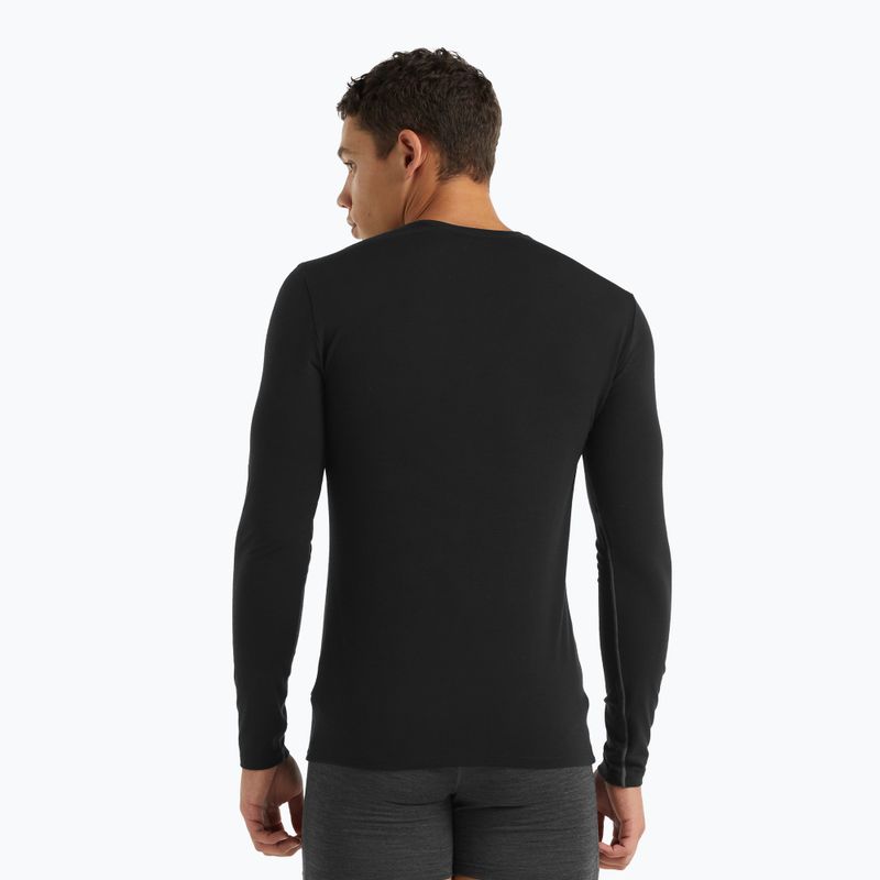 Longsleeve termoactiv pentru bărbați icebreaker Merino 150 Anatomica Crewe black 3