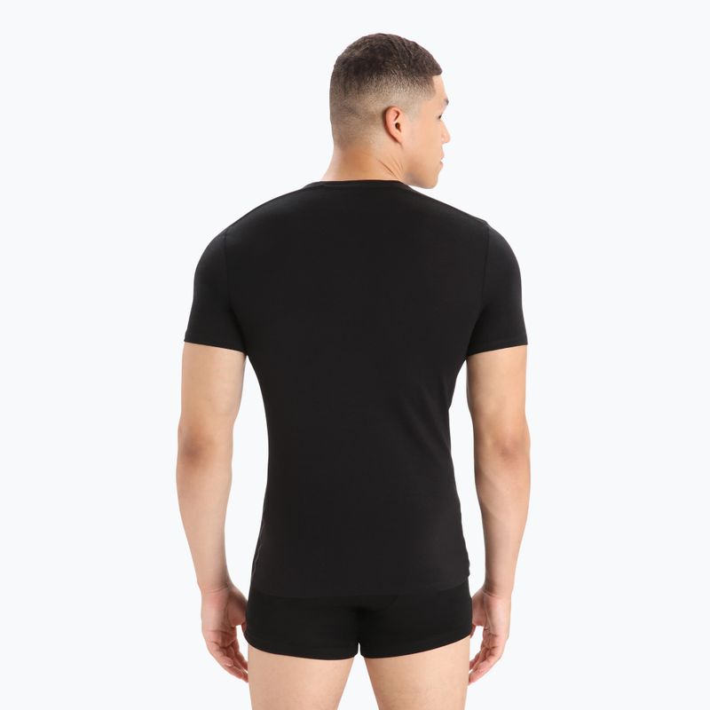 Tricou de trekking pentru bărbați icebreaker Anatomica Crewe black 3