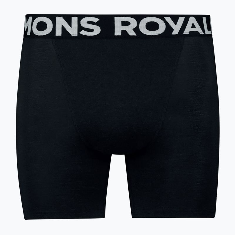 Boxeri termoativi pentru bărbați Mons Royale Hold 'em Merino black
