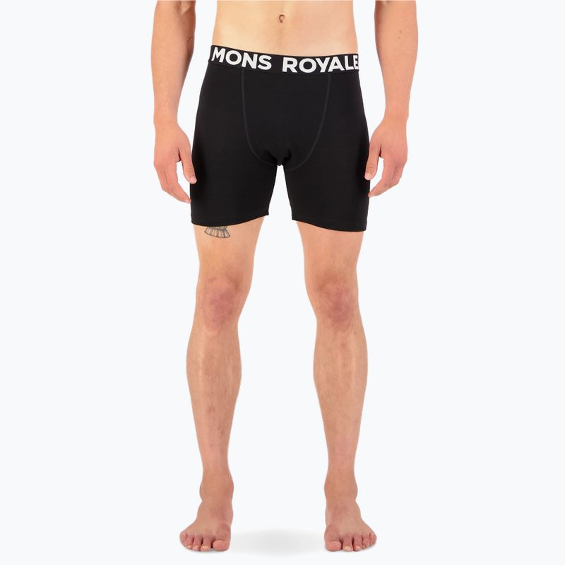 Boxeri termoativi pentru bărbați Mons Royale Hold 'em Merino black 3