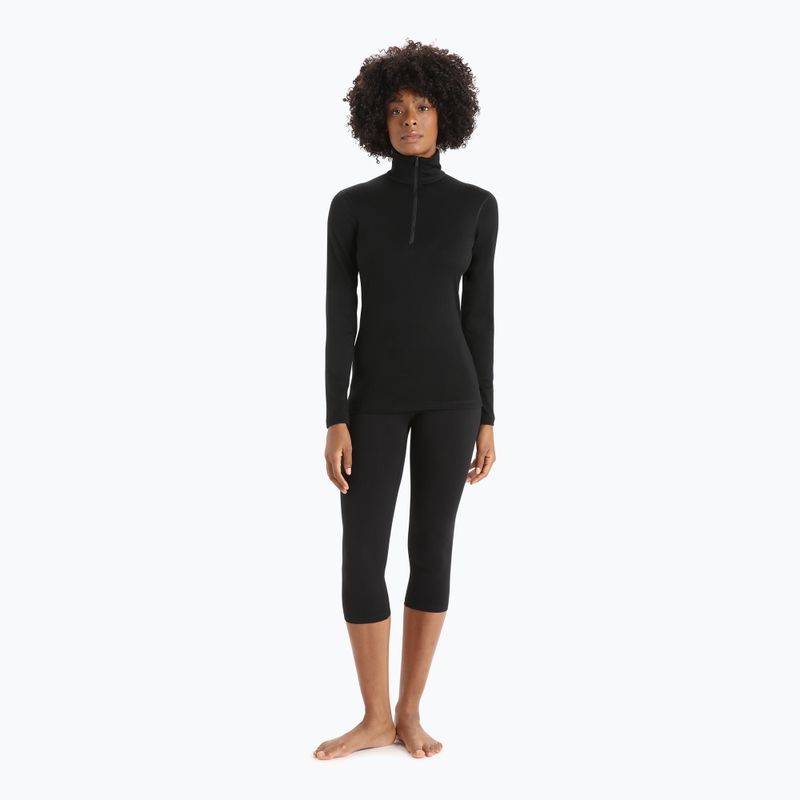 Bluză termică damă icebreaker 200 Oasis Half Zip black 2