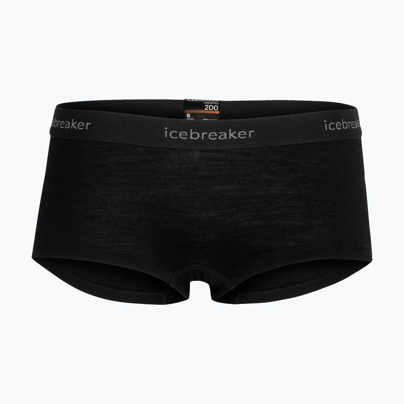 Boxeri termoactivi pentru femei Icebreaker Merino 200 Oasis Boy Shorts black
