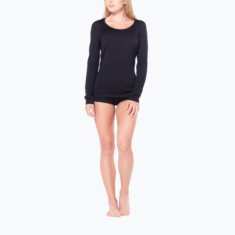 Boxeri termoactivi pentru femei Icebreaker Merino 200 Oasis Boy Shorts black 3