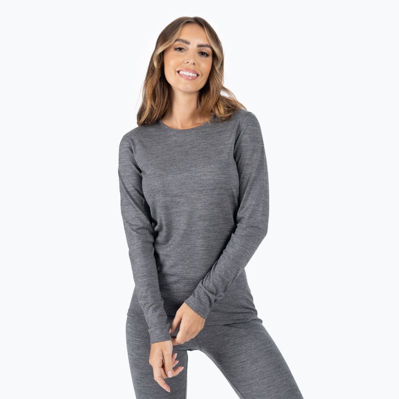 Bluză termică damă icebreaker 200 Oasis Crewe gritstone heather