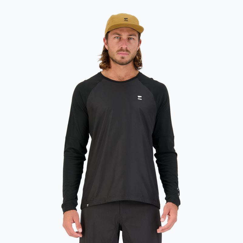Longsleeve de ciclism pentru bărbați Mons Royale Tarn Merino Shift Wind Jersey black