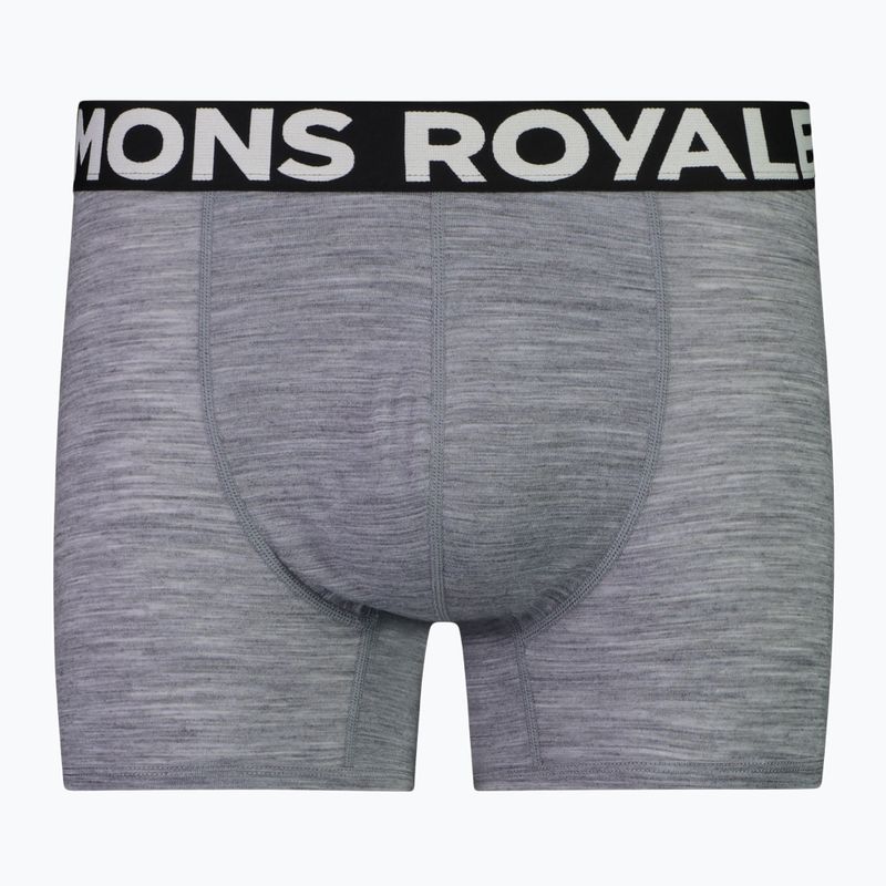 Boxeri termoactivi pentru bărbați  Mons Royale Hold 'em Shorty Merino grey heather