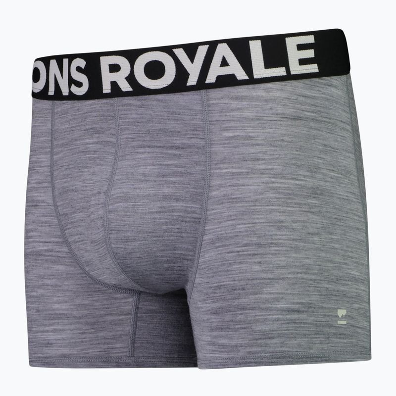 Boxeri termoactivi pentru bărbați  Mons Royale Hold 'em Shorty Merino grey heather 2