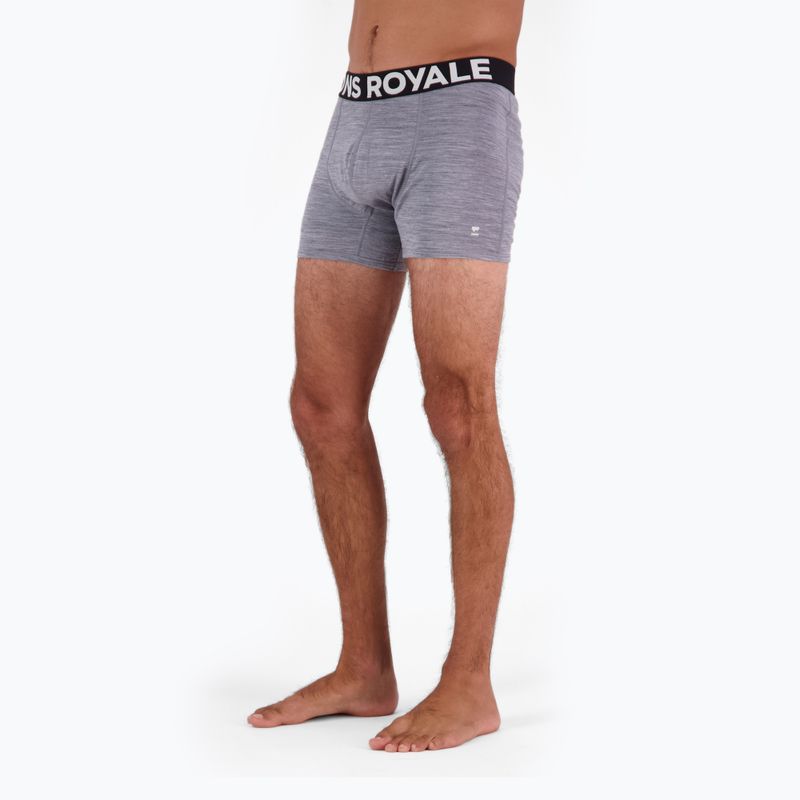 Boxeri termoactivi pentru bărbați  Mons Royale Hold 'em Shorty Merino grey heather 6