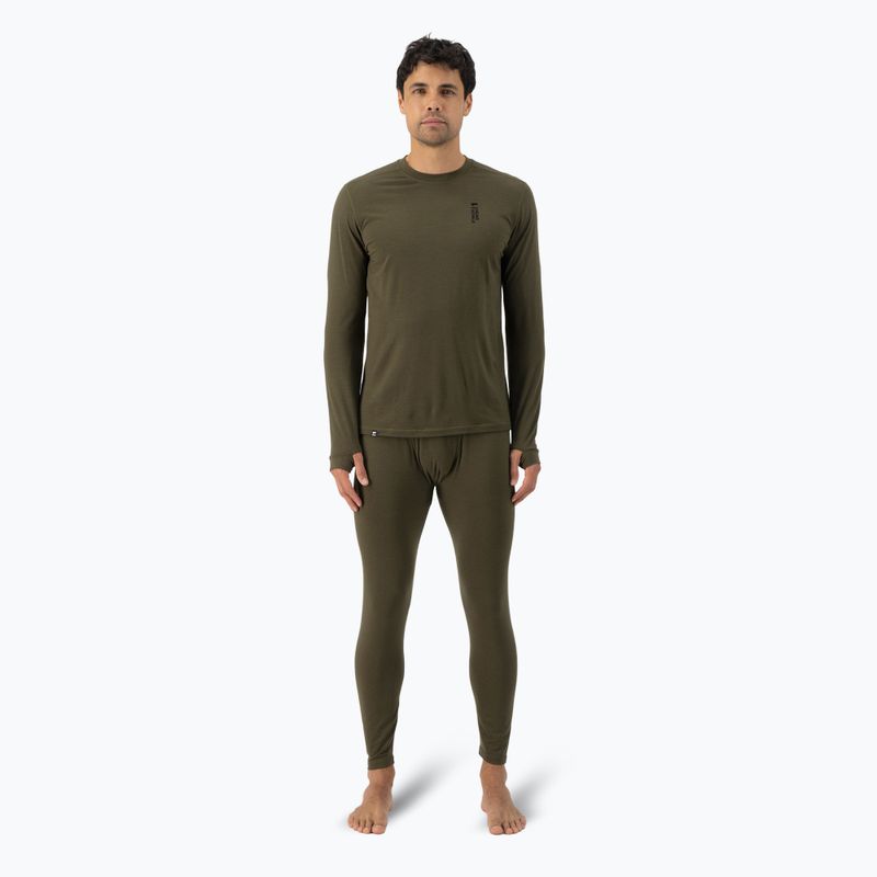 Bluză termică pentru bărbați Mons Royale Cascade Merino Base Layer dark olive 2