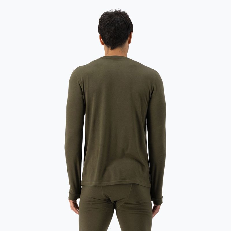 Bluză termică pentru bărbați Mons Royale Cascade Merino Base Layer dark olive 3