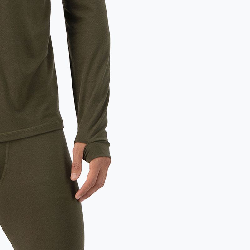 Bluză termică pentru bărbați Mons Royale Cascade Merino Base Layer dark olive 4