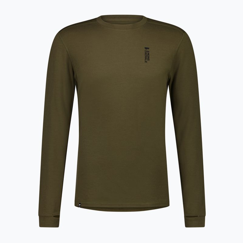 Bluză termică pentru bărbați Mons Royale Cascade Merino Base Layer dark olive 5