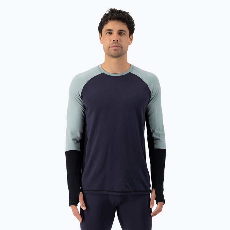 Longsleeve termoactiv pentru bărbați Mons Royale Olympus Merino Base Layer dew/ 9 iron/ black