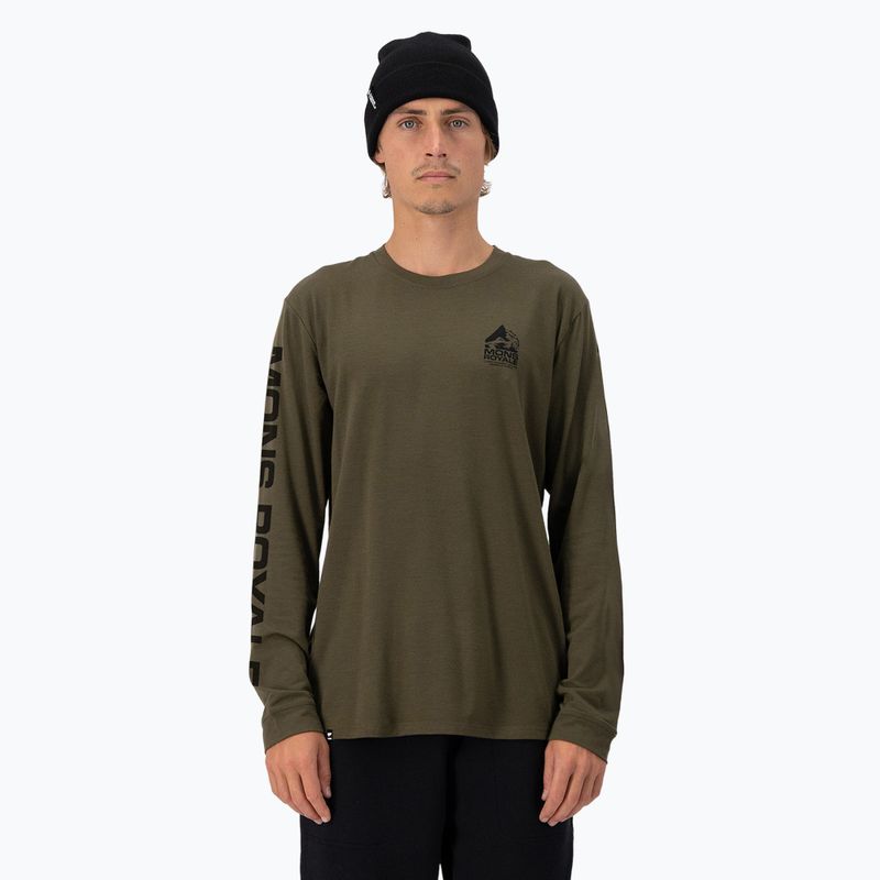 Longsleeve termoactiv pentru bărbați Mons Royale Icon dark olive