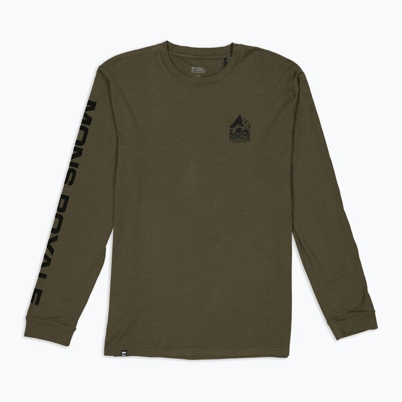 Bluză termică pentru bărbați Mons Royale Icon dark olive 4