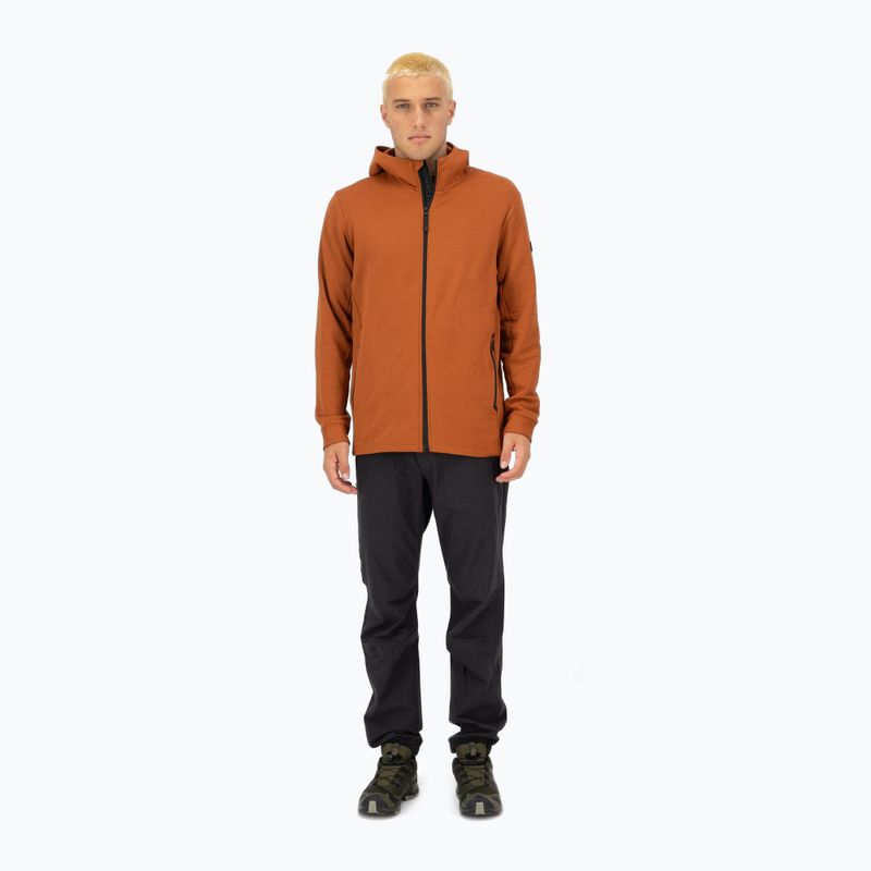 Hanorac pentru bărbați Mons Royale Arcadia Merino Fleece Hoody ginger 2