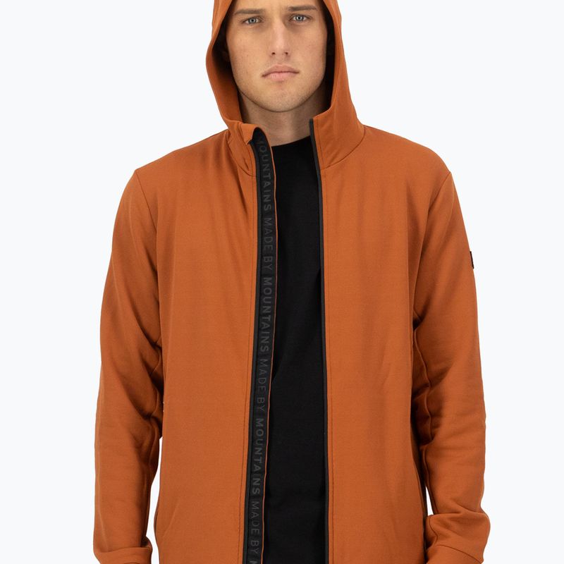 Hanorac pentru bărbați Mons Royale Arcadia Merino Fleece Hoody ginger 4