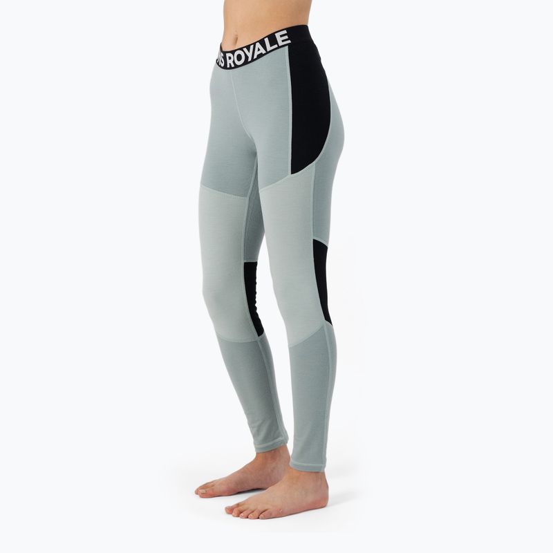 Pantaloni termoactivi pentru femei Mons Royale Olympus Merino Base Layer dew/ black 2