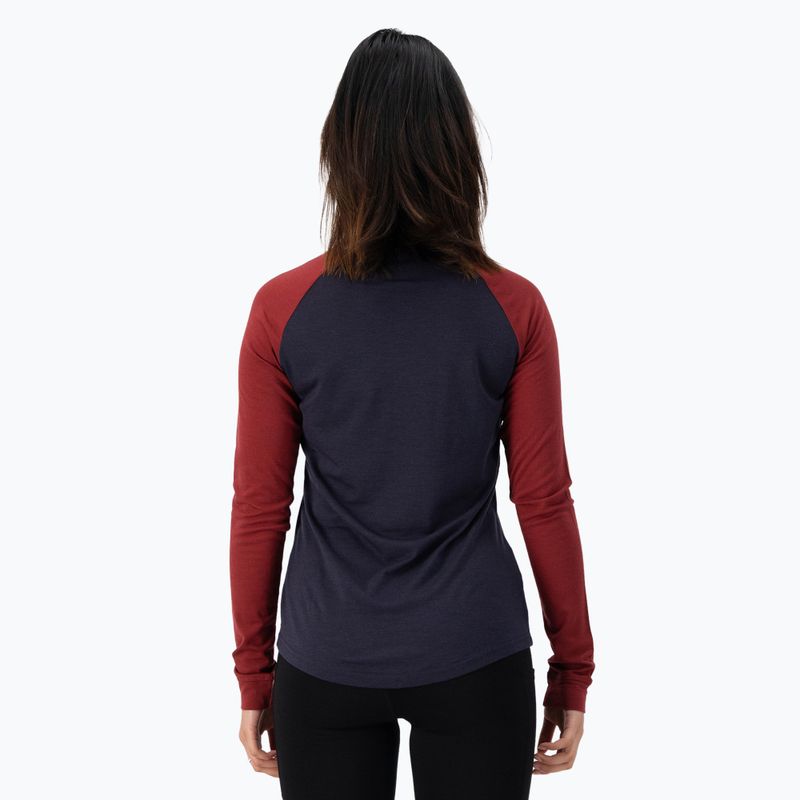 Bluză termică damă Mons Royale Icon Raglan cherry/ 9 iron 3