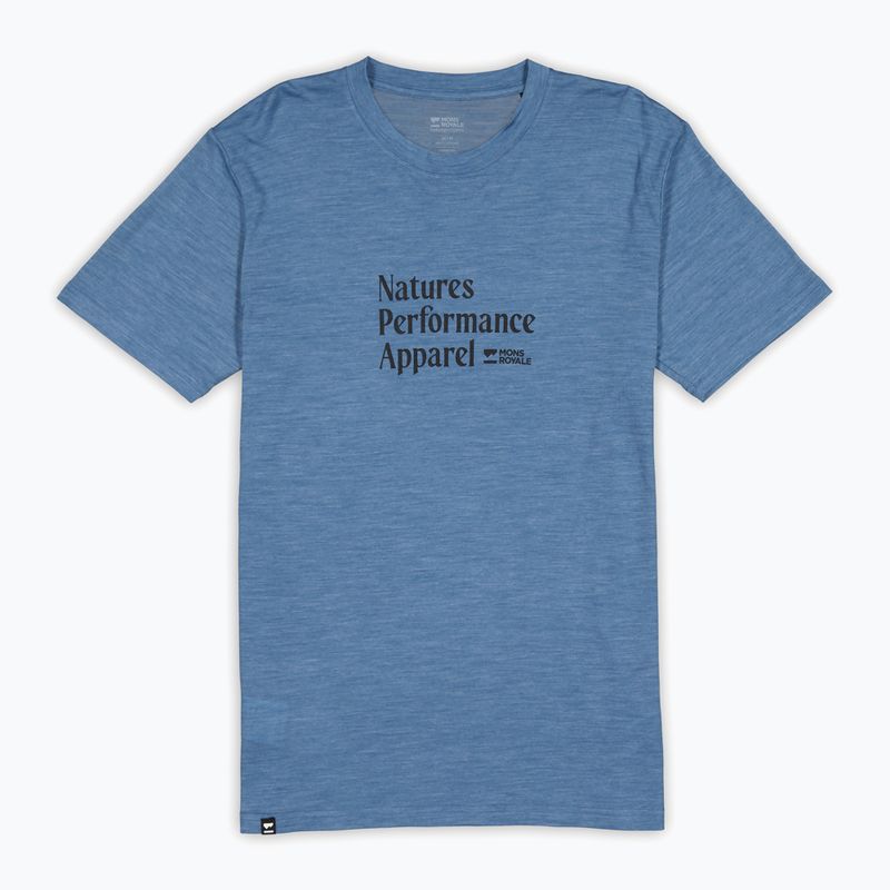 Tricou termoactiv pentru bărbați  Mons Royale Zephyr Tencel steel blue 3