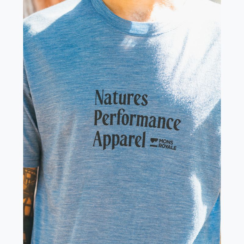 Tricou termoactiv pentru bărbați  Mons Royale Zephyr Tencel steel blue 5