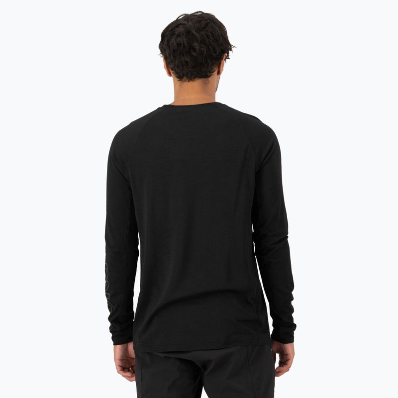 Longsleeve termoactiv pentru bărbați  Mons Royale Tarn Merino 9 iron/black 2