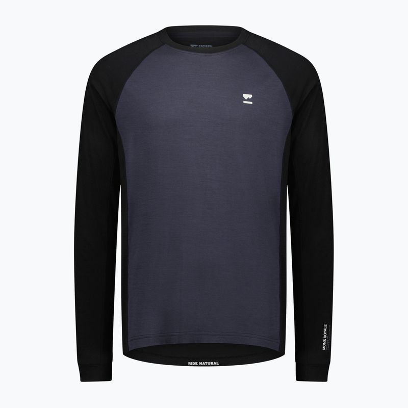 Longsleeve termoactiv pentru bărbați  Mons Royale Tarn Merino 9 iron/black 3