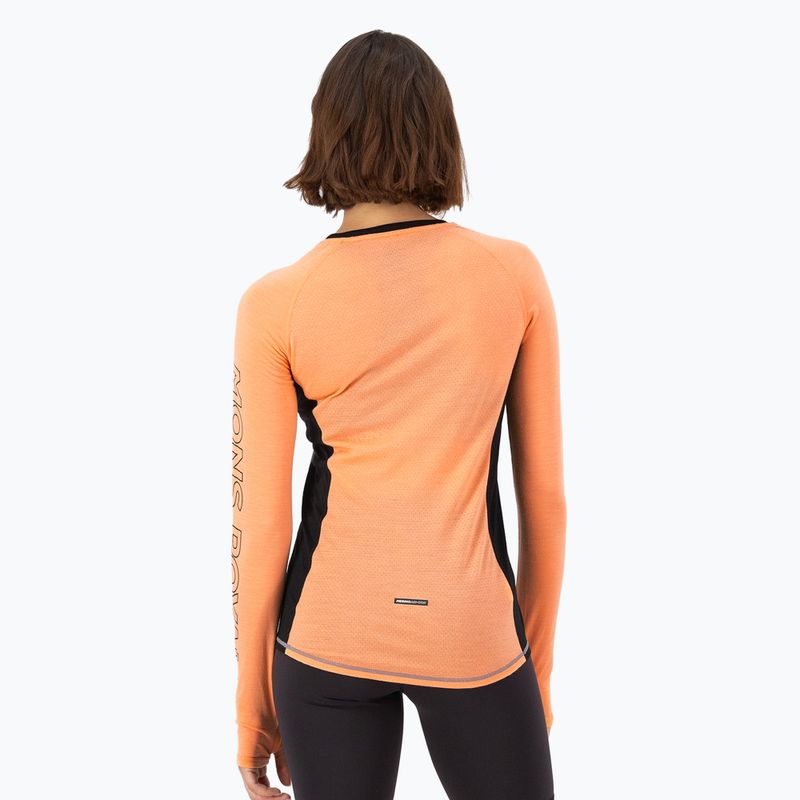 Bluză termică damă Mons Royale Bella Tech grey heather/punch 2