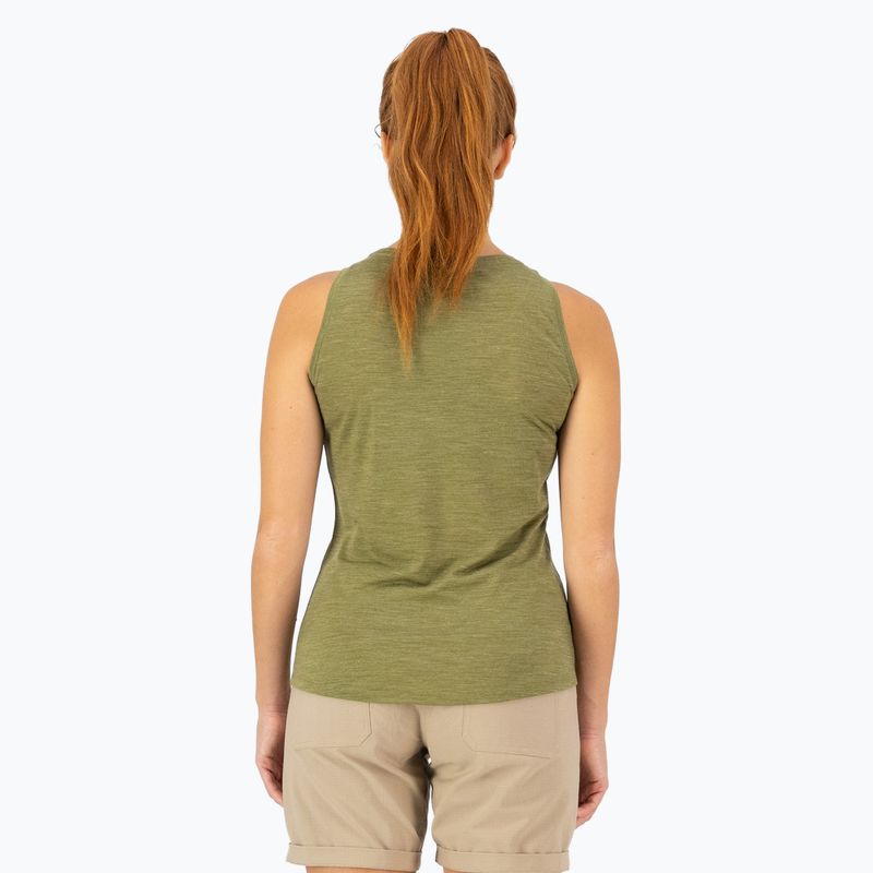 Tricou termic damă Mons Royale Zephyr Tencel Tank verde mușchi 2