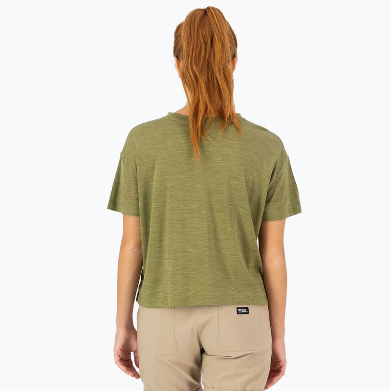 Tricou termoactiv pentru femei Mons Royale Zephyr Tencel Boxy fern 2