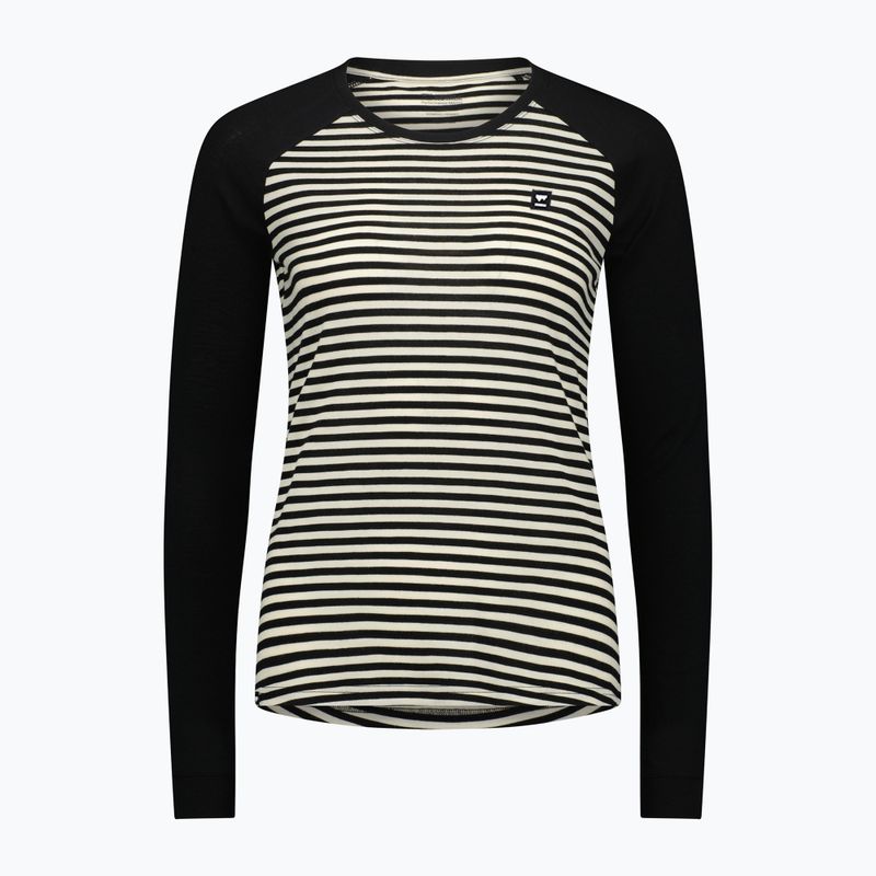 Bluză termică damă Mons Royale Icon Raglan mr stripe/black 3