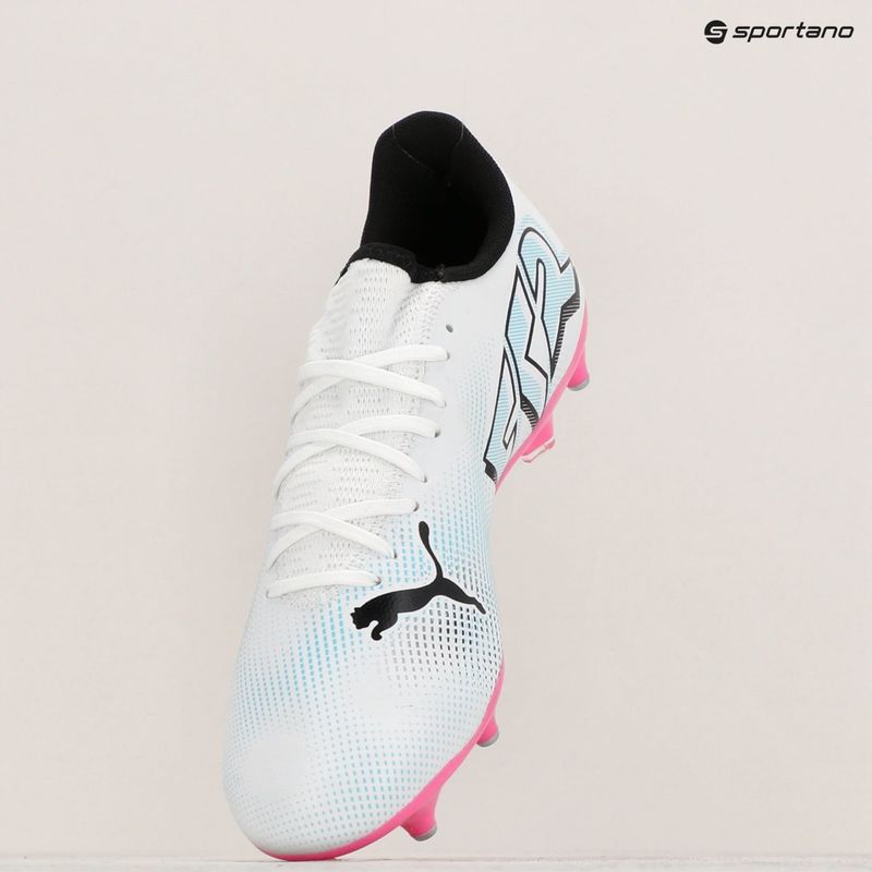 Încălțăminte de fotbal PUMA Future 7 Play MxSG puma white/puma black/poison pink 16