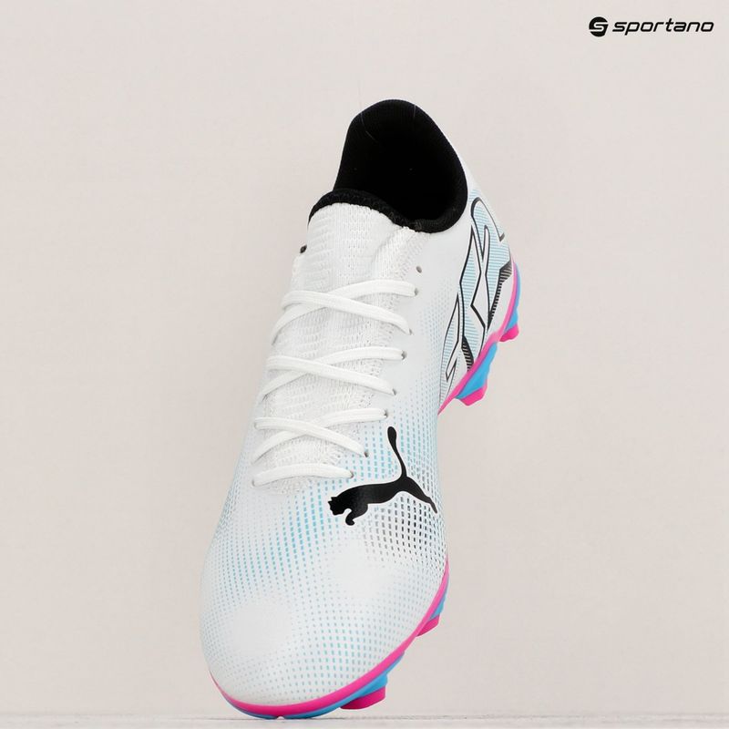 Încălțăminte de fotbal PUMA Future 7 Play FG/AG puma white/puma black/poison pink 17