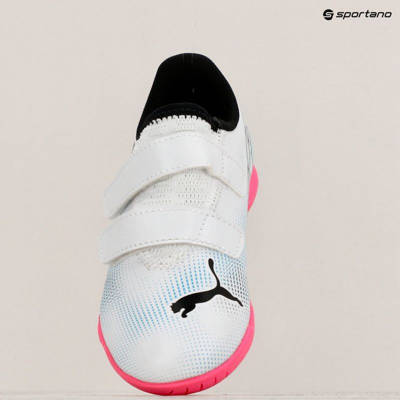 Încălțăminte de fotbal pentru copii PUMA Future 7 Play IT V puma white/puma black/poison pink 11