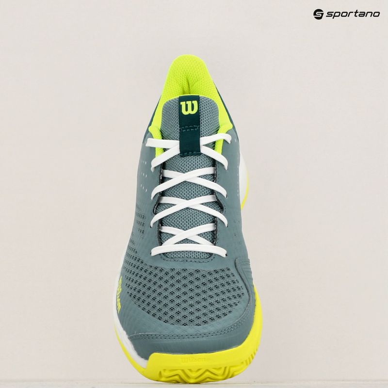 Încălțăminte de tenis pentru bărbați Wilson Kaos Stroke 2.0 stormy sea/deep teal/safety yellow 13