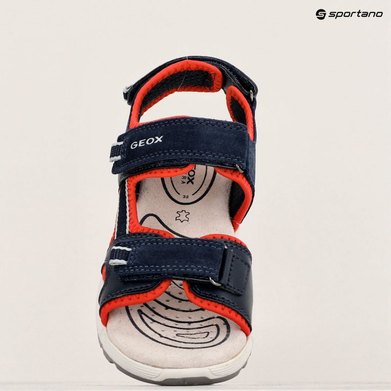 Sandale pentru juniori Geox Alben ocean blue/red 16