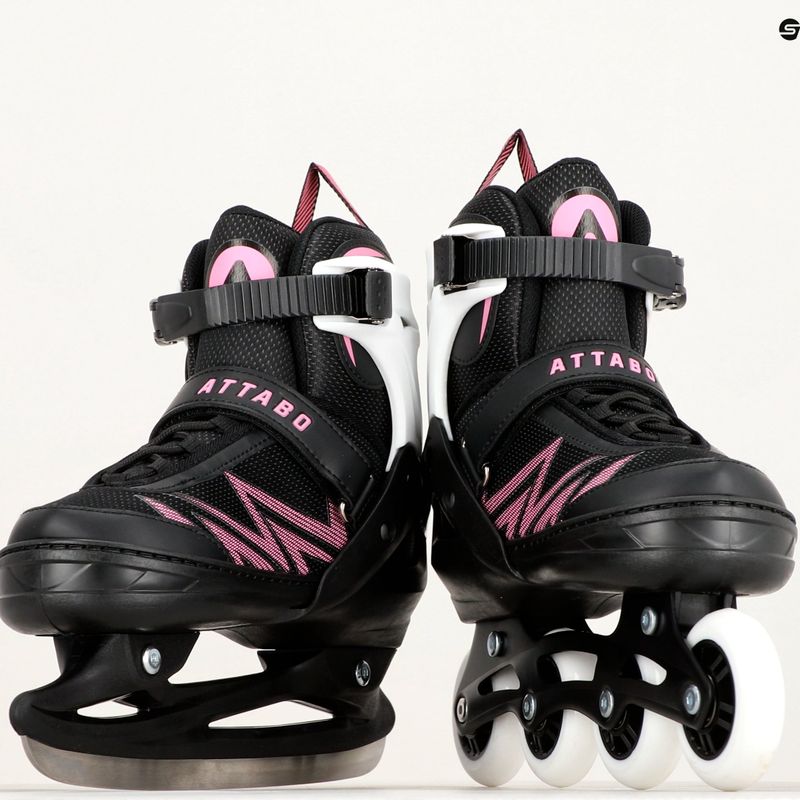Patine cu role pentru copii ATTABO 2 w 1 Kylo roz 25