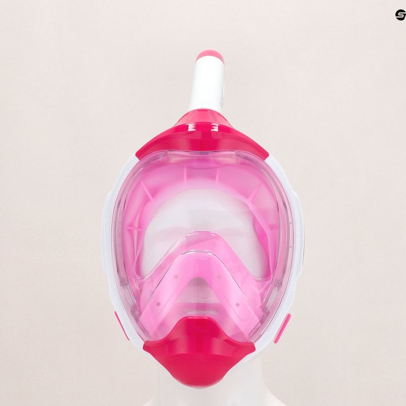 Mască completă pentru snorkelling AQUASTIC KAI roz 15