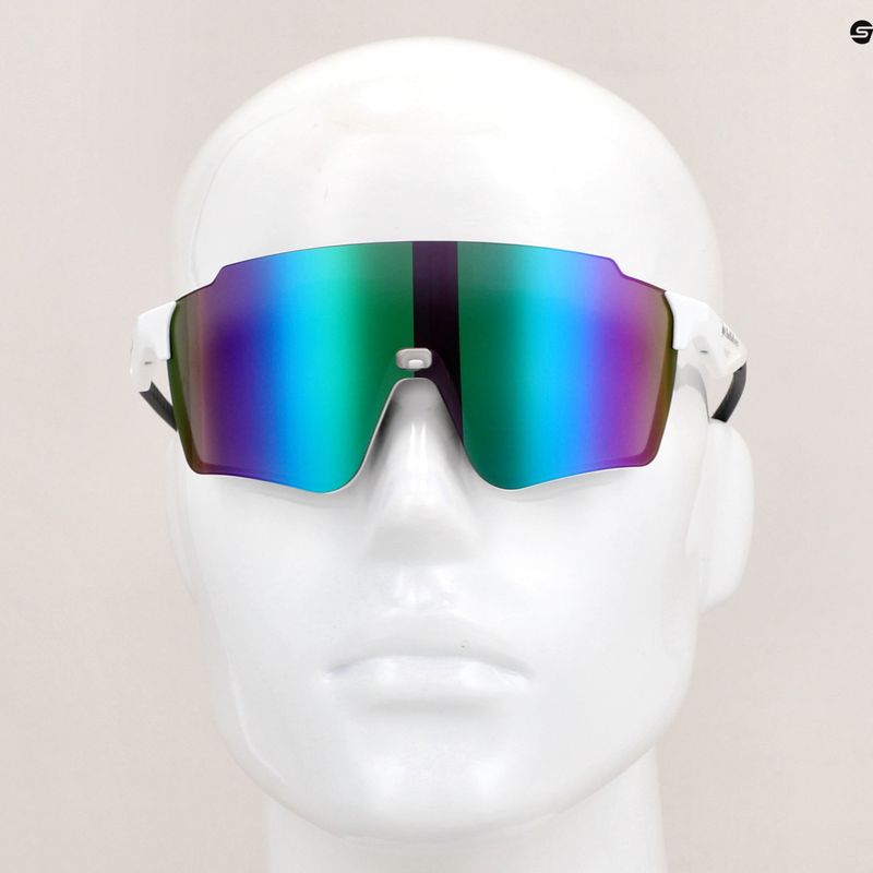 Ochelari de soare Red Bull SPECT Stun shiny white/smoke with purple-green mirror 9