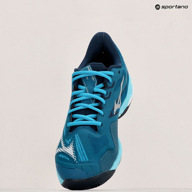 Încălțăminte de tenis pentru bărbați Mizuno Wave Exceed Light 2 AC moroccan blue / white / bluejay 15