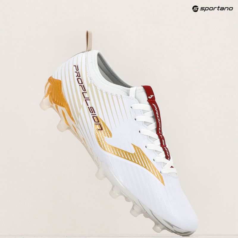 Încălțăminte de fotbal pentru bărbați Joma Propulsion Cup FG white/gold 10