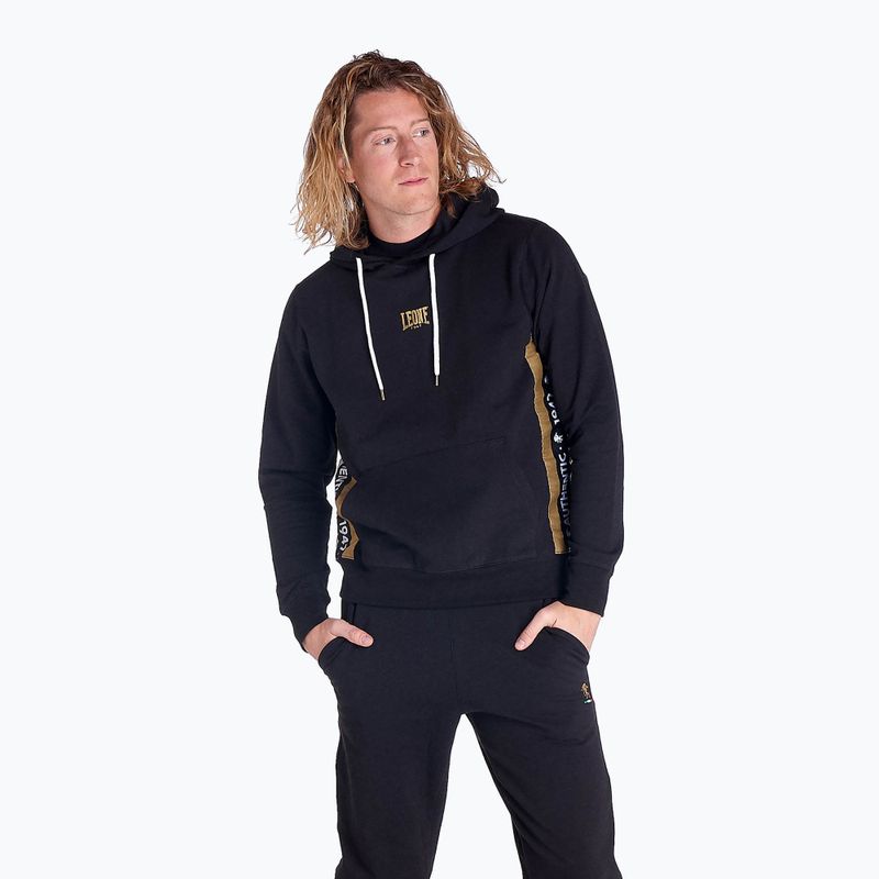 Bluză pentru bărbați LEONE 1947 Gold Hoody black