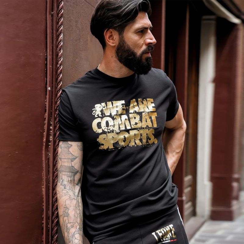 Tricou petru bărbați LEONE 1947 Gold black 5