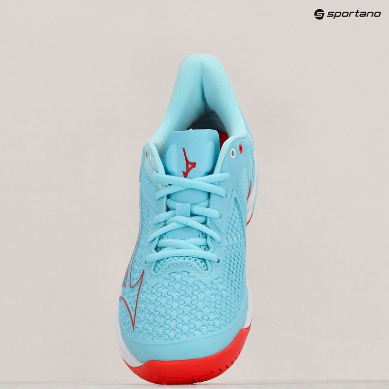 Încălțăminte de tenis pentru femei Mizuno Wave Exceed Tour 5 AC tanger turquoise/fiery coral 2/white 9