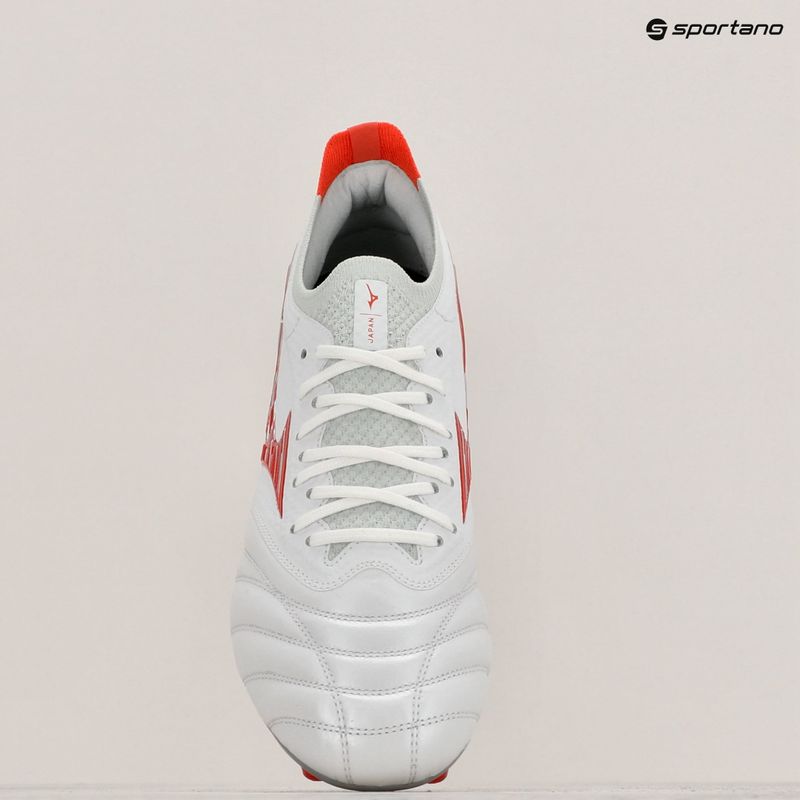 Încălțîminte de fotbal pentru bărbați Mizuno Morelia Neo IV Β Japan Mix white/radiant red/hot coral 9