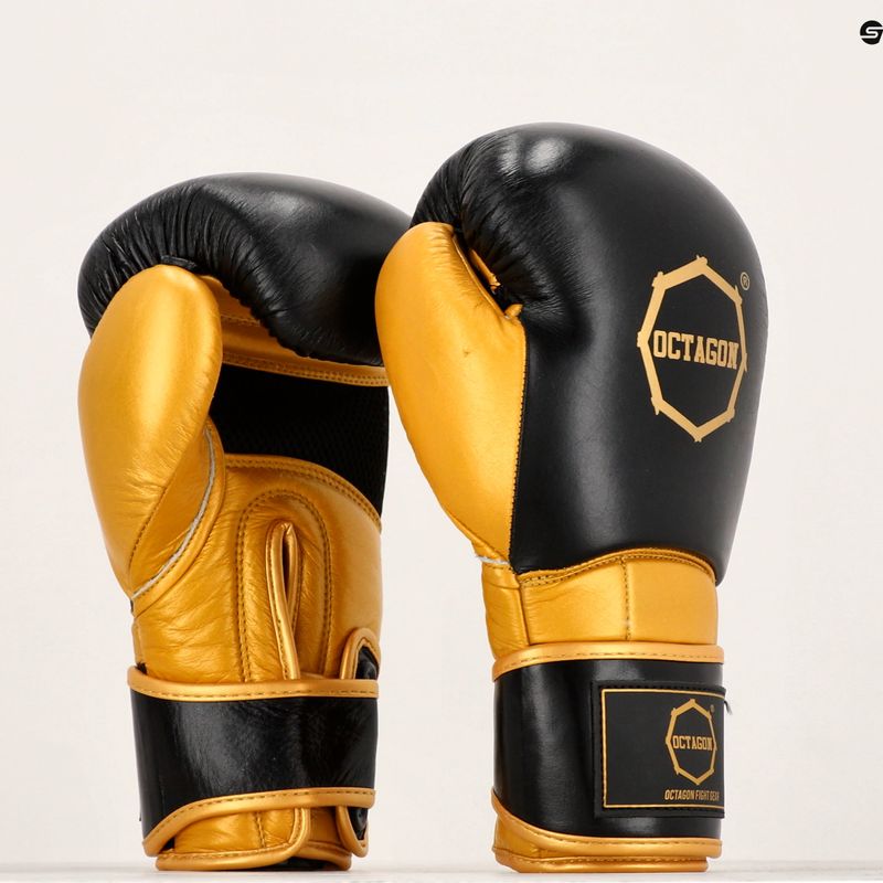 Mănuși de box Octagon Prince black/gold 7