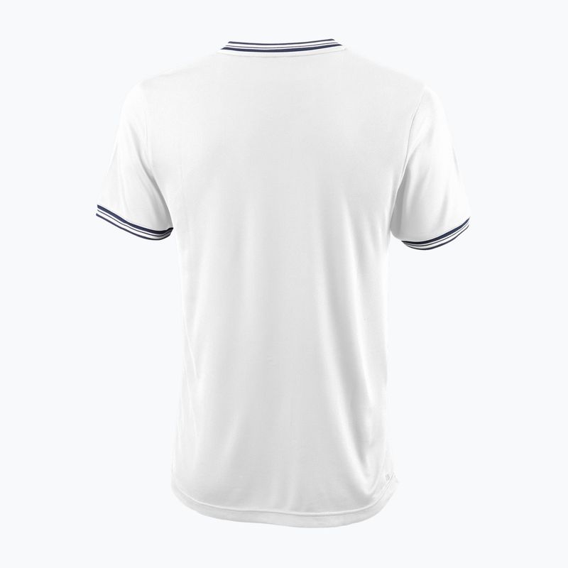 Tricou de tenis Wilson Team II High V-Neck pentru bărbați, alb WRA794102 2